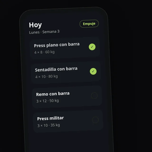 Rutina del día de Levantar en un celular.